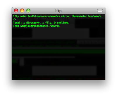 lftp screenshot
